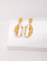 Vintage Style Baroque Pearl Gold Vermeil Earrings