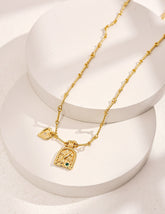 Vintage Style Love Zircon Necklace
