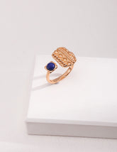 Vintage Style Lapis Lazuli Open Ring
