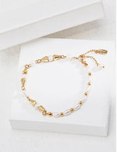 Spliced Irregular Pearl Gold Vermeil Bracelet