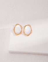 Mother Of Pearl Stud Earrings
