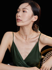 Double-Layered Necklace in Gold or Silver